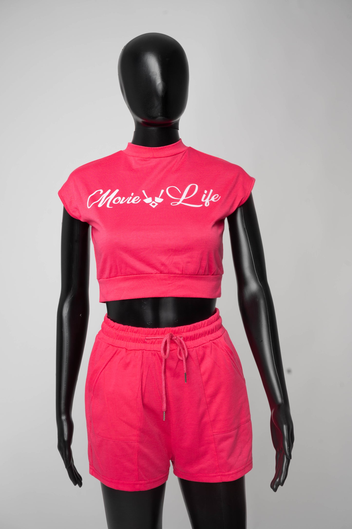 Movie Life Pink Short Set