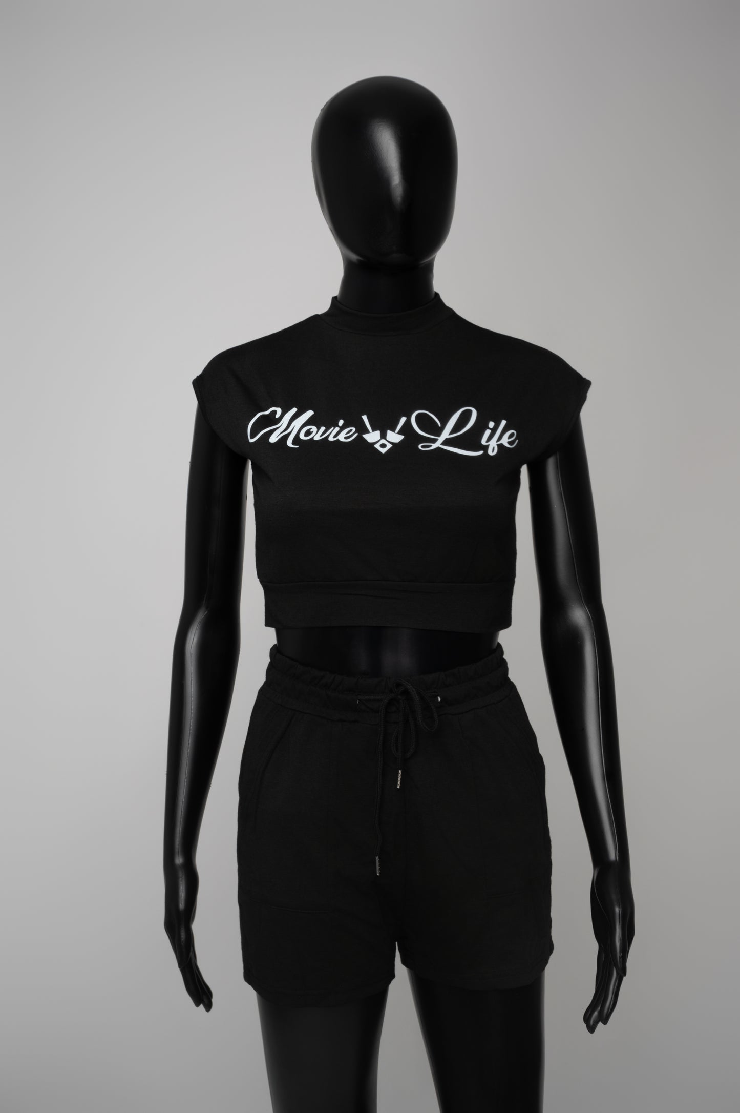 Movie Life Black Short Set