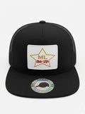 Movie Life Black w/ White Label Flat Brim Trucker Hat
