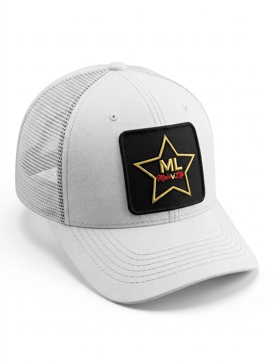 Movie Life All White Trucker Hat