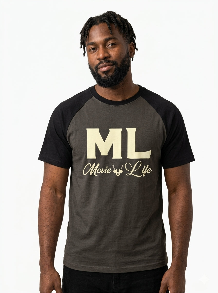 ML Black and Brown Ragland T-Shirt