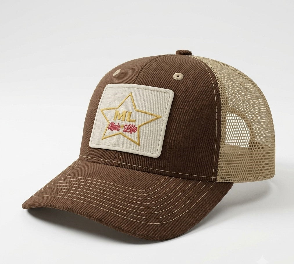 Movie Life Brown_Beige Trucker Hat