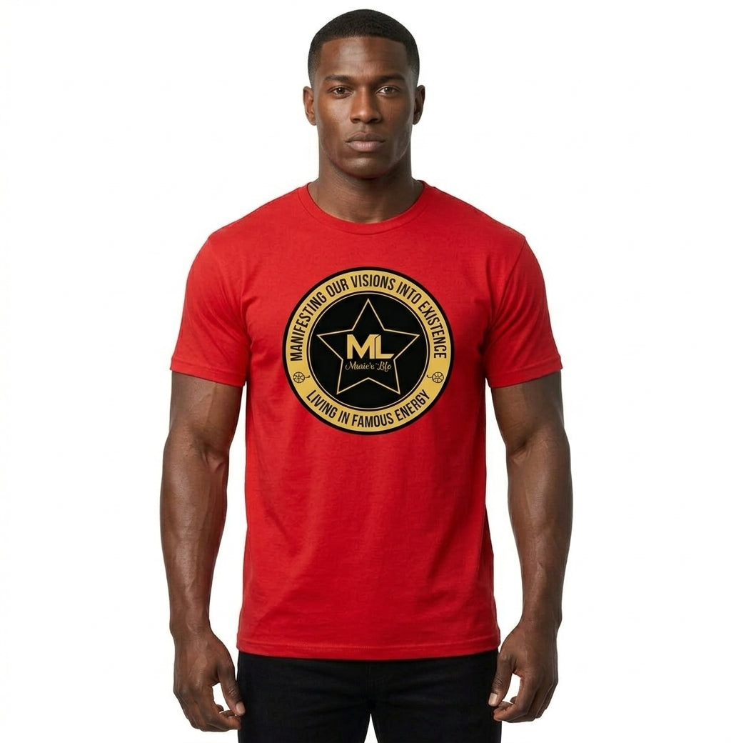 Movie Life Shield Short Sleeve T-Shirt Red Full Logo