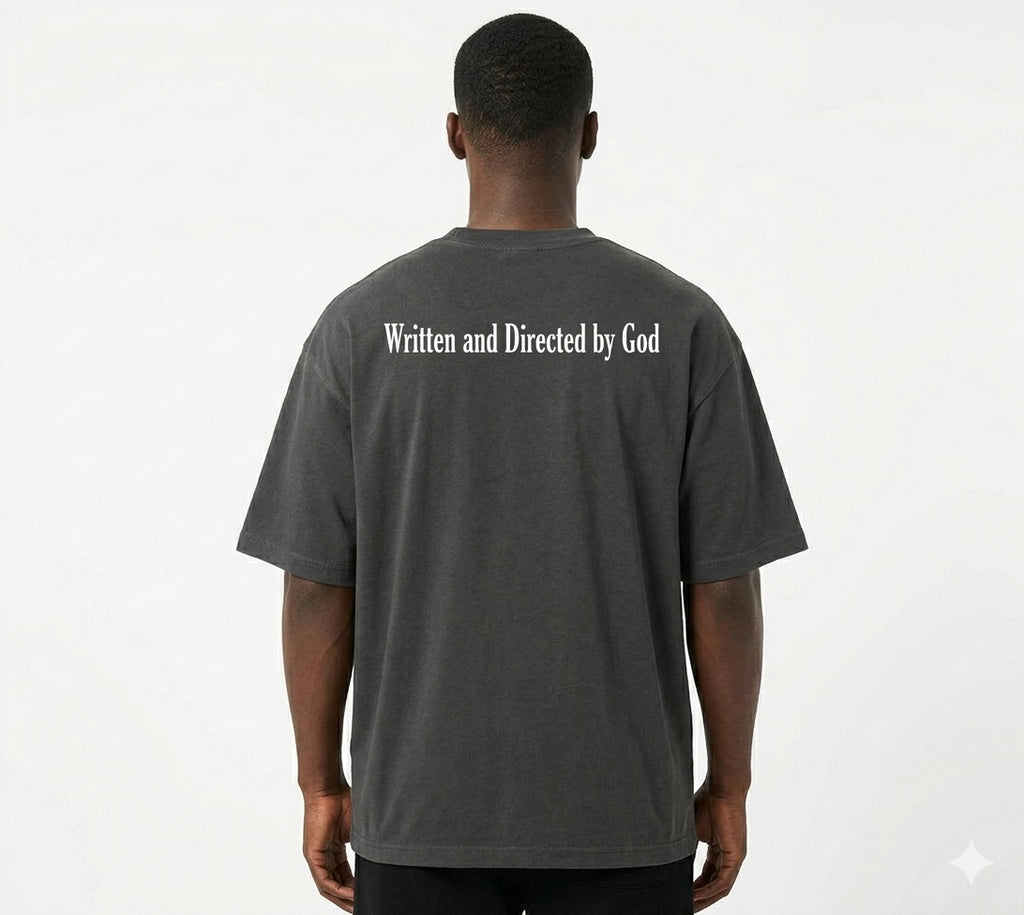 ML Gray and White Oversize T-Shirt