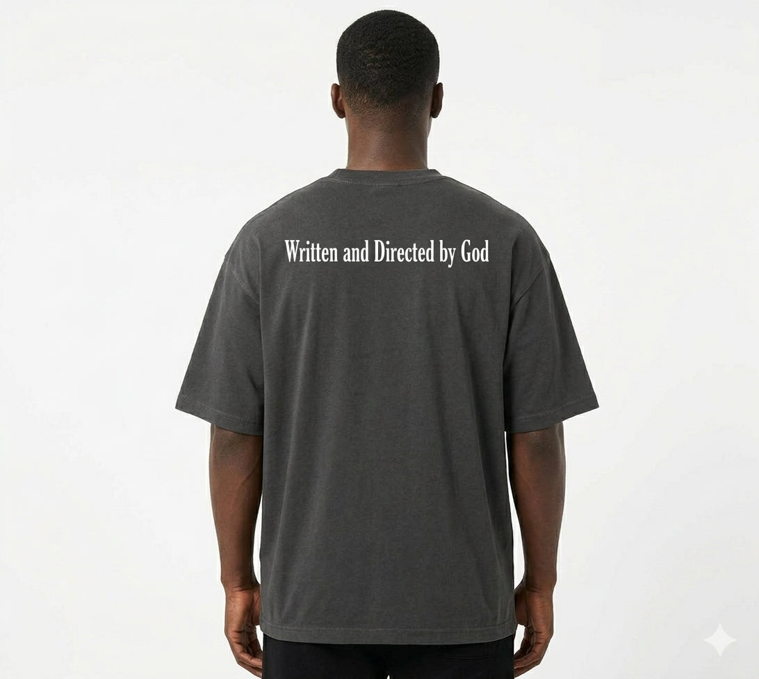 ML Gray and White Oversize T-Shirt