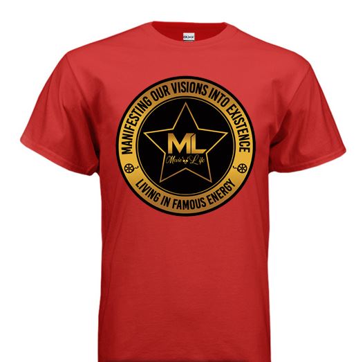 Movie Life Shield Short Sleeve T-Shirt Red Full Logo