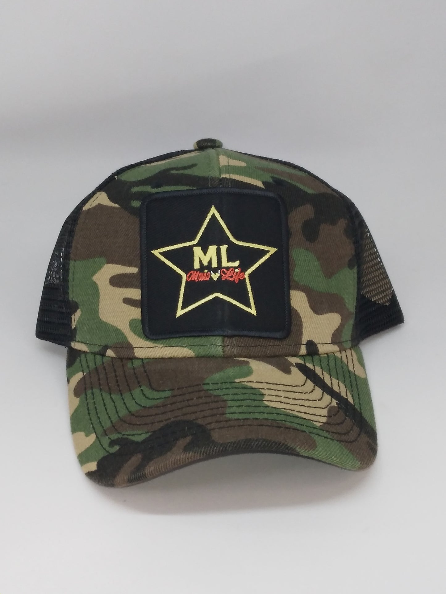 Movie Life Camo_Black Trucker Hat