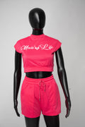Movie Life Pink Short Set
